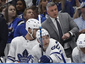 Leafs' Sheldon Keefe trying to stay a step ahead in Game 4 - Toronto Sun 2 Toronto Maple Leafs head coach Sheldon Keefe talks with left wing Pierre Engvall during the third period of game three of the first round of the 2022 Stanley Cup Playoffs against the Tampa Bay Lightning at Amalie Arena in Tampa, Fla., May 6, 2022.