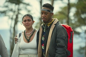 Devon and Solomon, cast members of Snowflake Mountain. (Netflix)