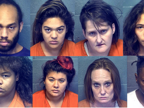 The Oklahoma City Police Department has arrested Saniya Alexander, Melissa Wheeler, Chevaun Gibson, Kenneth Nelson, Sarah Hayes, Karen Gonzales, Thalia Gibson and Steven Hill in connection to the trafficking case of a 15-year-old girl from a Dallas Mavericks game.