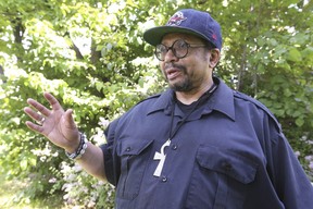 Louis March, of the Zero Gun Violence Movement, speaks about the escalation of gun crimes and the federal government tabling a bill on gun-control legislation related to handguns and assault rifles on Tuesday, May 31, 2022. JACK BOLAND/TORONTO SUN