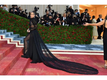 Actress Vanessa Hudgens arrives for the 2022 Met Gala at the Metropolitan Museum of Art on May 2, 2022, in New York.