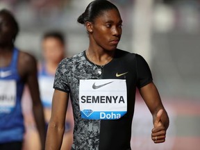 Athletics - Diamond League - Doha - Khalifa International Stadium, Doha, Qatar - May 3, 2019 South Africa's Caster Semenya before the women's 800m.