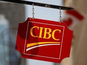 A Canadian Imperial Bank of Commerce (CIBC) sign is seen outside of a branch in Ottawa, Ontario, Canada, May 26, 2016.