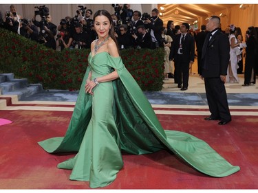 Michelle Yeoh arrives at the In America: An Anthology of Fashion themed Met Gala at the Metropolitan Museum of Art in New York City, May 2, 2022.