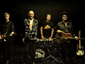 Singer Peter Garrett (swecond from left) is pictured with other members of the band, Midnight Oil