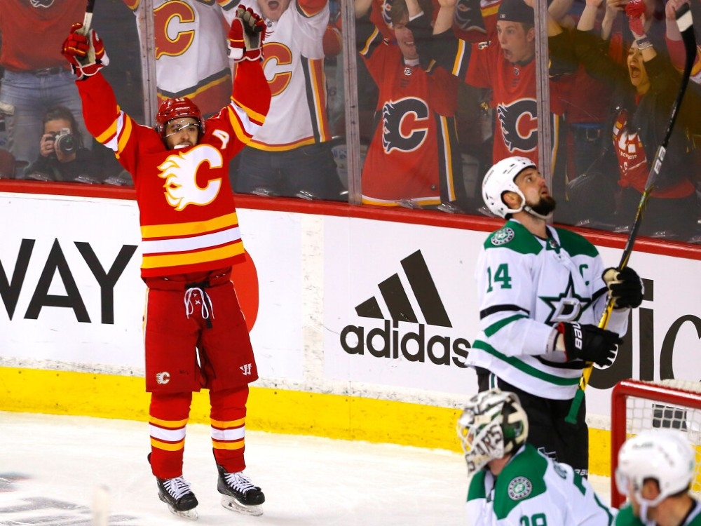 Calgary Flames star Johnny Gaudreau made one sports bettor very rich on Sunday.