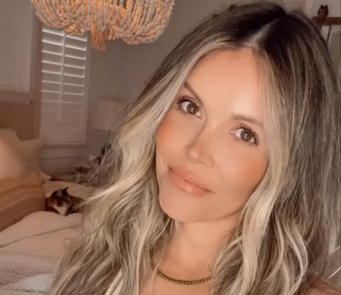 Model Katrina Scott is seen in a screengrab from video posted to her Instagram account.