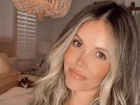 Model Katrina Scott is seen in a screengrab from video posted to her Instagram account.