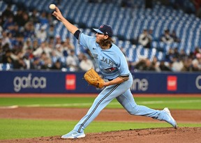 Blue Jays starting pitcher Kevin Gausman delivers a pitch against the Seattle Mariners in the second inning at Rogers Centre. DAN HAMILTON/USA TODAY SPORTS