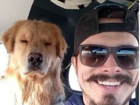 Brazilian influencer Jeff Koz and his beloved dog.