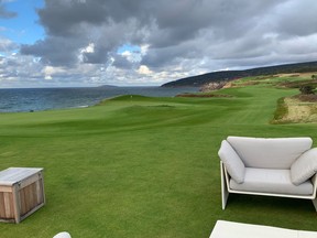 As spectacular as each of the 18s are, this green side 19th hole to end your day at Cabot Cliffs is a relaxing way to chill after your round. Rob Longley/Toronto Sun