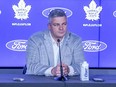 Sheldon Keefe during the end of season press conference on Tuesday May 17, 2022. Veronica Henri/Toronto Sun/Postmedia Network