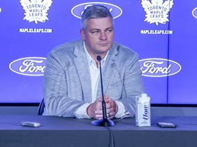 Sheldon Keefe during the end of season press conference on Tuesday May 17, 2022.