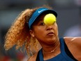 Japan's Naomi Osaka in action during her second round match against Spain's Sara Sorribes Tormo
