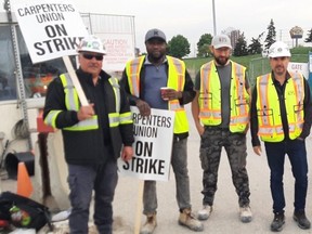 Thousands of workers with the Carpenters District Council of Ontario (CDCO) remain off the job. Dozens were picketing early Friday morning outside Woodbine Racetrack.