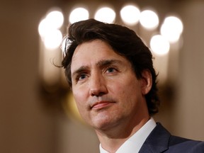 Prime Minister Justin Trudeau speaks at a news conference in the House of Commons in Ottawa May 30, 2022.