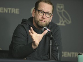 Season-ending press conference with Raptors Head Coach Nick Nurse on Monday May 2, 2022. Veronica Henri/Toronto Sun/Postmedia Network