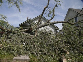 UXBRIDGE, Residents of Uxbridge clean up  after Saturday's storm destroyed residential and commercial properties on Monday May 23, 2022. Veronica Henri/Toronto Sun/Postmedia Network