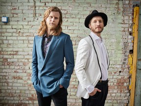 The Lumineers' singer-guitarist Wesley Schultz and Jeremiah Fraites.