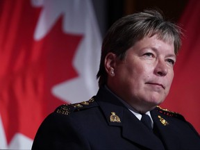 RCMP Commissioner Brenda Lucki attends a news conference at RCMP National headquarters in Ottawa on Tuesday, September 17, 2019.