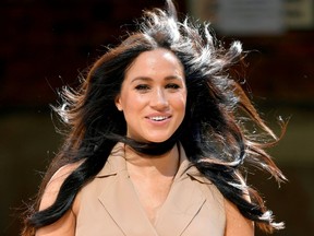 Meghan Markle, Duchess of Sussex, arrives to meet academics and students during a roundtable discussion on female access to higher education with the Association of Commonwealth Universities, at the University of Johannesburg, Johannesburg, South Africa, Oct. 1, 2019.