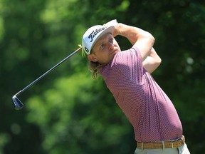 Cameron Smith of Australia plays his shot from the fourth tee during the final round of the Memorial Tournament presented by Workday at Muirfield Village Golf Club on June 05, 2022 in Dublin, Ohio.