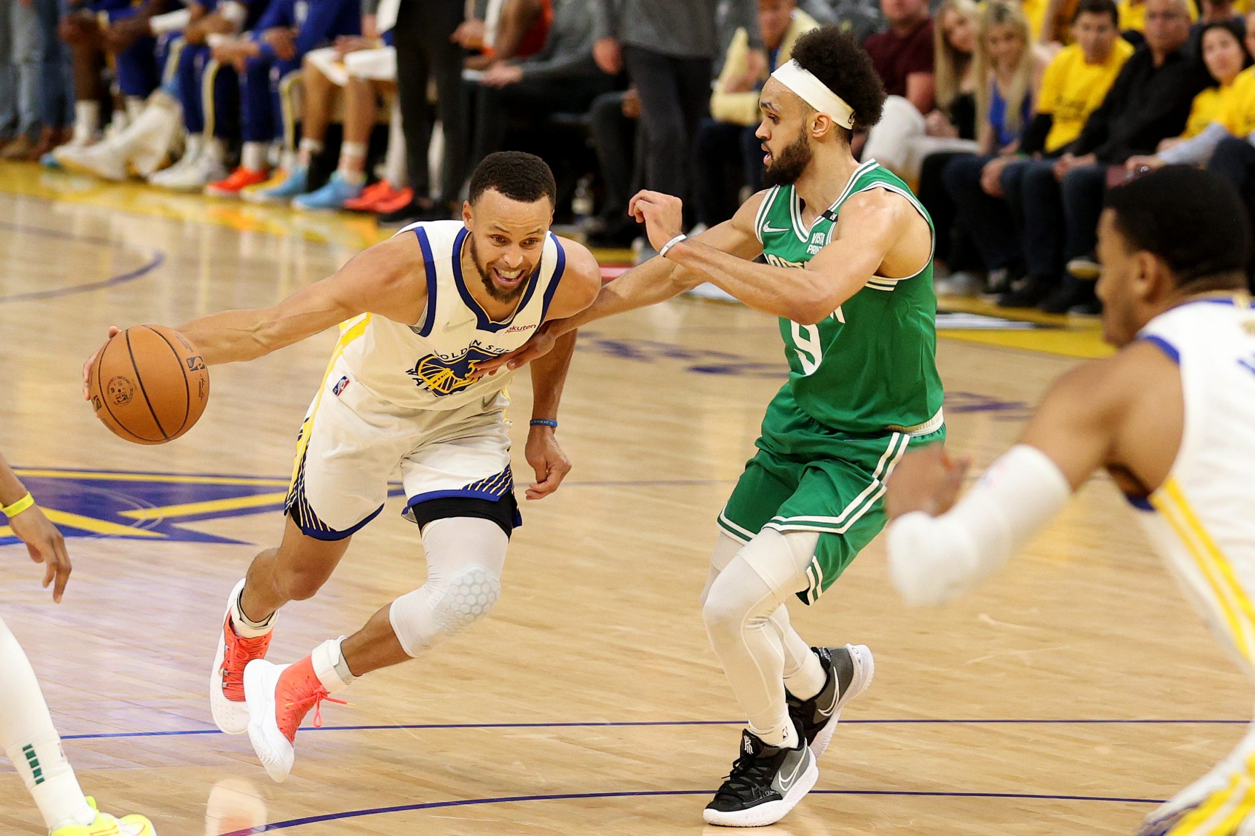 Warriors, Celtics wear 'End Gun Violence' shirts before NBA Finals game