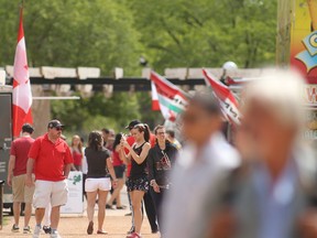 Canada Day festivities in Winnipeg, The Forks.   Saturday, July1, 2017.