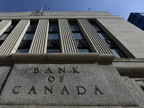 The Bank of Canada building is seen on Wellington Street in Ottawa, on Tuesday, May 31, 2022.