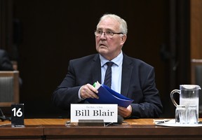 President of the Queen’s Privy Council for Canada and Minister of Emergency Preparedness Bill Blair prepares to appear before the Special Joint Committee on the Declaration of Emergency, surrounding the government’s use of the Emergencies Act on Parliament Hill in Ottawa on Tuesday, June 14, 2022. THE CANADIAN PRESS/Justin Tang