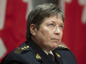 RCMP Commissioner Brenda Lucki is seen during a news conference in Ottawa,  April 20, 2020.