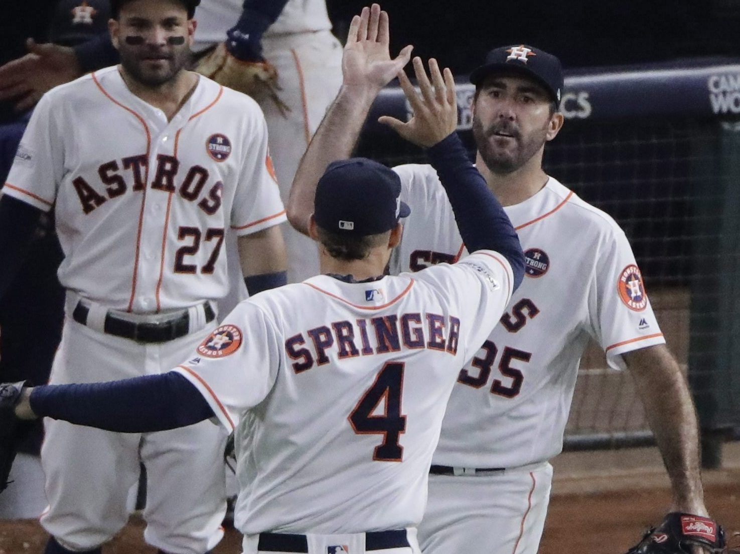 Astros player George Springer took extra time to appreciate one