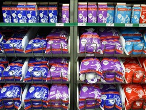 Canadian milk and milk products are seen in a grocery store in Caledon, Ont., Sept. 4, 2018.