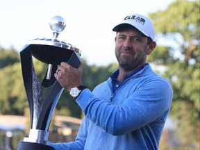 Charl Schwartzel of South Africa pictured after winning the LIV Golf Invitational at The Centurion Club on June 11, 2022 in St. Albans, England.