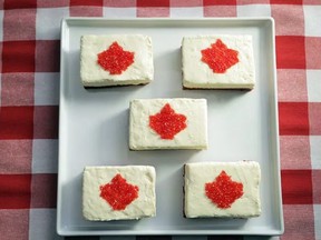 Food Network Canada's Canadian No-Bake Cheesecake Bars.