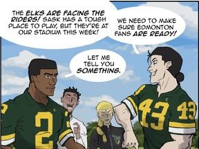 Jed Roberts and Henry “Gizmo” Williams will be featured in comic strips that will appear on the Elks’ Instagram and Facebook pages.
