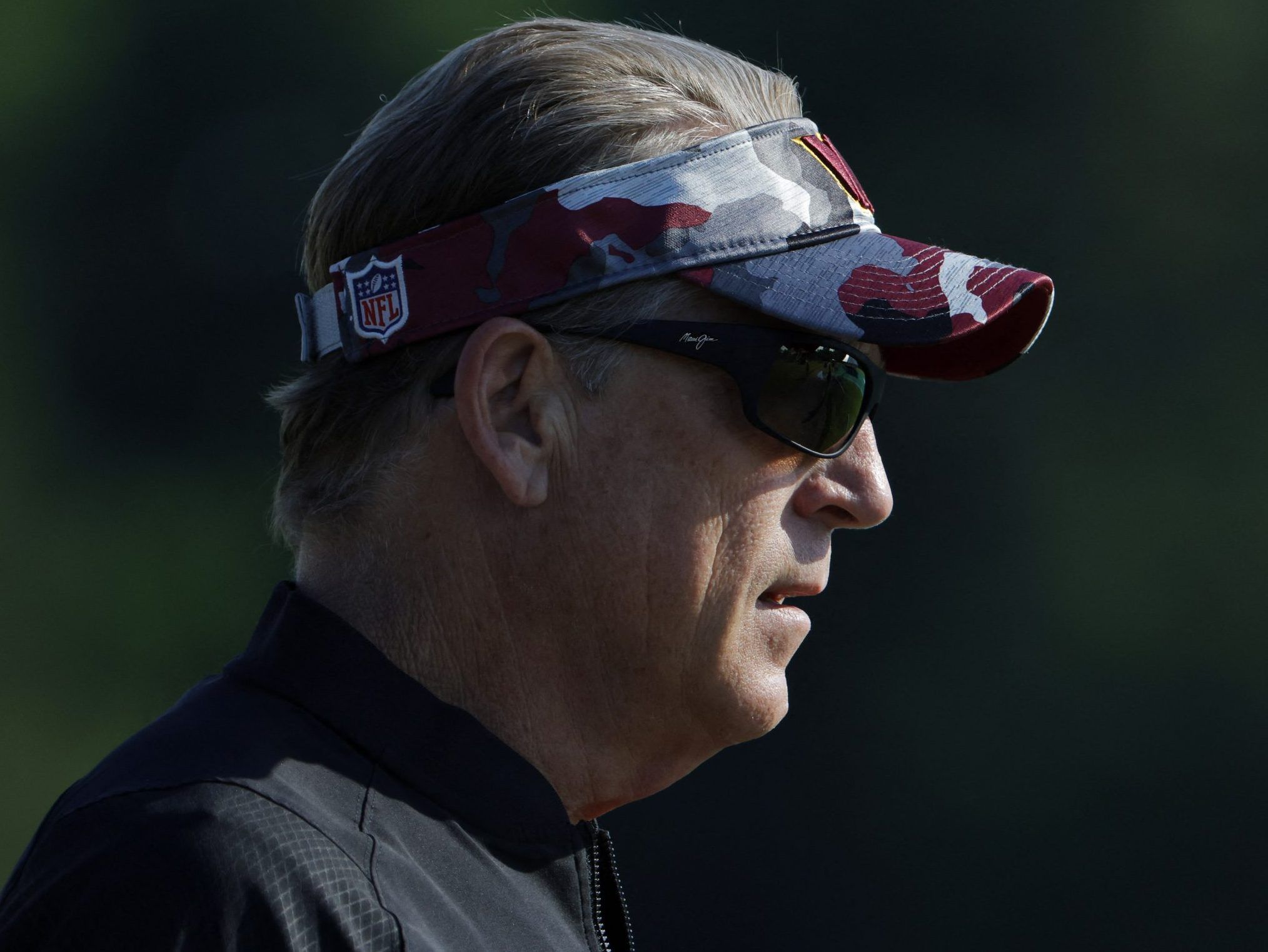 Washington Commanders' Jack Del Rio sticking to football questions