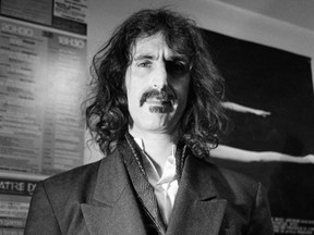 Frank Zappa poses at the Theatre de la Ville in Paris, Jan. 9, 1984.