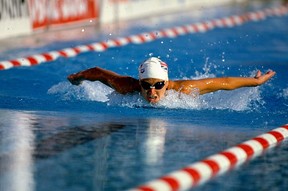 Sharron Davies of Great Britain in action during the European Championships in 1989. (Simon Bruty /Allsport)