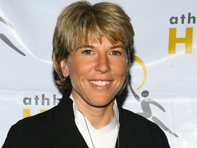 Former tennis pro Andrea Jaeger poses for photos during a press conference for Athletes for Hope at Manhattan Center Studios on April 25, 2007 in New York City.
