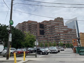 The parking lot on Harlandale Ave. at the Yonge-Sheppard station is pictured June 16, 2022, the day after a man was found fatally shot.