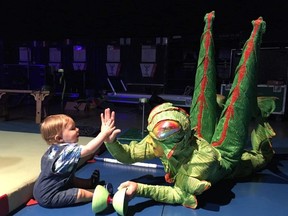 James Lerohl, whose father, Nate, is a band leader with the circus, growing up on Cirque du Soleil OVO.