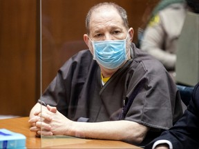 Harvey Weinstein, who was extradited from New York to Los Angeles to face sex-related charges, listens in court during a pre-trial hearing in Los Angeles, Calif., July 29, 2021.