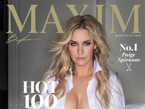 Golf star Paige Spiranac covers Maxims 2022 Hot 100 issue.