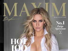 Golf star Paige Spiranac covers Maxims 2022 Hot 100 issue.