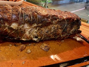 Traditional porchetta, ready to be served