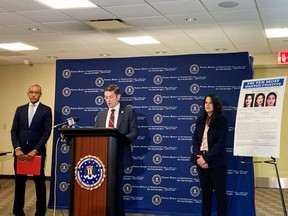 Michael Driscoll, the FBI's assistant director-in-charge in New York, speaks at a press conference to announce the addition of Ruja Ignatova to the FBI's most-wanted fugitives list, in New York City, Thursday, June 30, 2022.