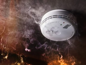 Smoke detector and fire alarm.