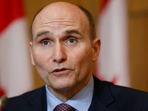 Canada's Minister of Health Jean-Yves Duclos attends a news conference, as efforts continue to help slow the spread of the coronavirus disease (COVID-19), in Ottawa, Ontario, Canada February 15, 2022.