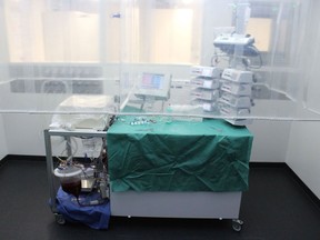 A machine created by Swiss researchers that can keep livers outside the body in humanlike conditions for up to 10 days. MUST CREDIT: University Hospital Zurich.